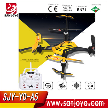 2017 Novo YD A5 Invertido Stunt RC Zangão 2.4G 4CH Upside Down 3D Invertido FlightRC Quadcopter Helicóptero Com Luz LED Kid RC brinquedo